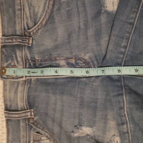 American Eagle Midi AEO Denim Cafe Shorts - Picture 2 of 12